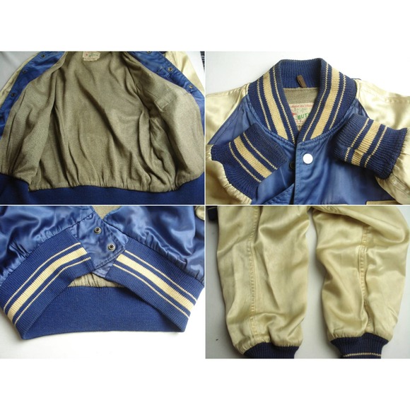 Vintage 40s 50s BUTWIN Varsity Letterman Satin Baseball Jacket Mens S Women M - Picture 6 of 6